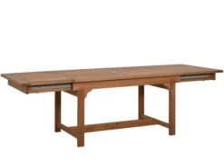 Premium Deluxe Teakholz Doppel-Ausziehtisch Leaf 160/210/260x90cm