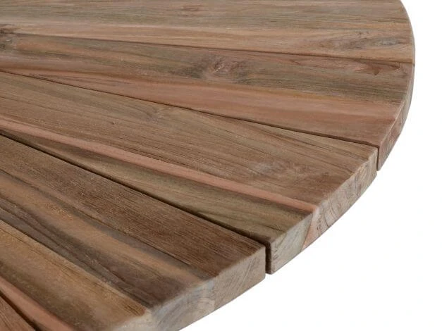 Gartentisch Santorini Ø120cm Teak Recycelt 4 Gartentisch Santorini Ø120cm Teak Recycelt – Bild 2