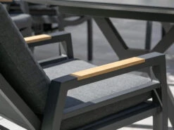 Dining Relaxsessel Montana Alu Anthrazit Teak -Gartenmöbel Verkäufe relaxsessel gartensessel devries montana detailbild 2 627x627
