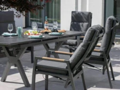 Dining Relaxsessel Montana Alu Anthrazit Teak -Gartenmöbel Verkäufe relaxsessel gartensessel devries montana detailbild 3 627x627