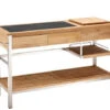 Butler Outdoor Küchenwagen Edelstahl Teak Keramik