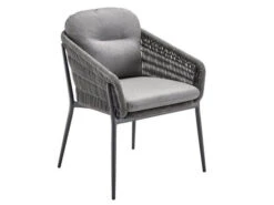 Cestino Dining Sessel Alu Anthracite Polster Bombay Anthracite