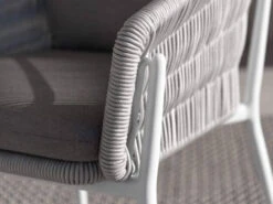 Cestino Dining Sessel Alu White Polster Bombay Anthracite -Gartenmöbel Verkäufe solpuri cestino white ambientebild 1 627x627