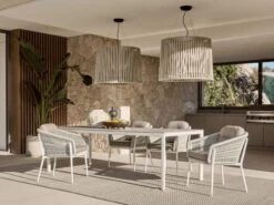 Cestino Dining Sessel Alu White Polster Bombay Anthracite -Gartenmöbel Verkäufe solpuri cestino white ambientebild 5 627x627