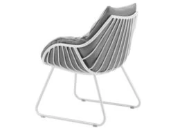 Chill Dining Sessel Alu White Polster Mumbai Anthracite -Gartenmöbel Verkäufe solpuri chill dining sessel alu white seitenansicht 627x627