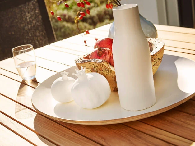 Dining Tisch Classic Alu White Teak 4 Dining Tisch Classic Alu White Teak – Bild 2