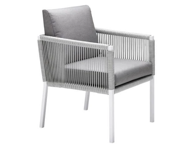 Club Dining-Sessel White Inkl. Polster 3 Club Dining-Sessel White Inkl. Polster