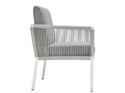 Club Dining-Sessel White Inkl. Polster 14 Club Dining-Sessel White Inkl. Polster -Gartenmöbel Verkäufe solpuri club dining sessel alu white stringflex white grey seitenansicht 627x627