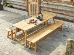 Country Sitzbank Teak Rustique 240cm 10 Country Sitzbank Teak Rustique 240cm -Gartenmöbel Verkäufe solpuri country sitzbank teak rustique teakholz 240cm sitzbank ambientebild 2 627x627