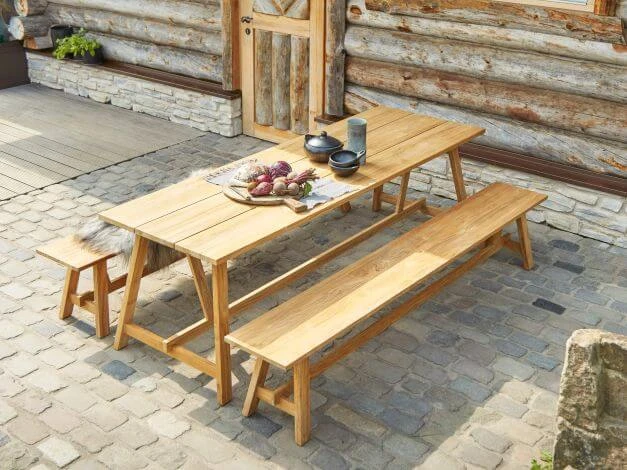 Country Sitzbank Teak Rustique 240cm 6 Country Sitzbank Teak Rustique 240cm – Bild 4