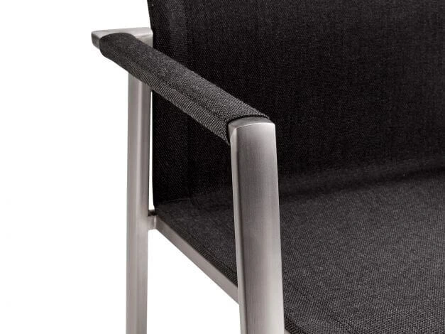 Dance Stapelsessel Edelstahl Softex Coal 5 Dance Stapelsessel Edelstahl Softex Coal – Bild 4