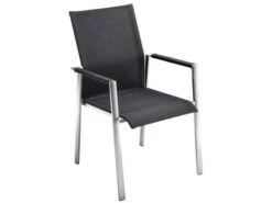 Dance Stapelsessel Edelstahl Softex Coal