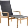 Deckchair Safari Inkl. Hocker Teak Softex Coal -Gartenmöbel Verkäufe solpuri deckchair teak softex safari 627x627