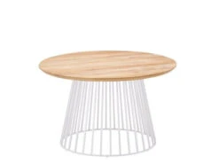 Grid Lounge- Und Beistelltisch Alu White Teak