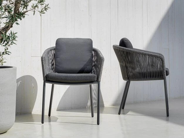 Loop Dining Sessel Alu Anthracite String-Flex Anthracite 6 Loop Dining Sessel Alu Anthracite String-Flex Anthracite – Bild 4