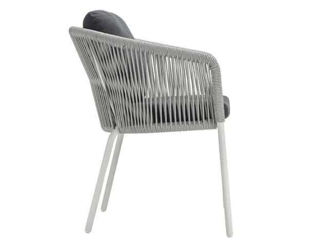 Loop Dining Sessel Alu White String-Flex White Grey 4 Loop Dining Sessel Alu White String-Flex White Grey – Bild 2