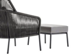 Loop Lounge Hocker Alu Anthracite -Gartenmöbel Verkäufe solpuri loop lounge hocker anthracite rueckansicht 627x627 1