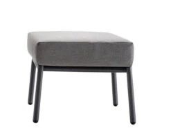 Loop Lounge Hocker Alu Anthracite -Gartenmöbel Verkäufe solpuri loop lounge hocker anthracite seitenansicht 627x627 1