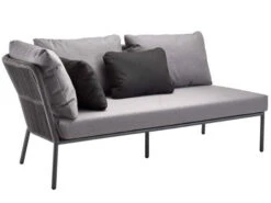 Loop Lounge Recamiere Rechts Alu Anthracite String-Flex Anthracite