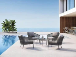 Loop Lounge Sessel Alu Anthracite String-Flex Anthracite -Gartenmöbel Verkäufe solpuri loop lounge sessel anthracite bombay anthracite ambientebild 2 627x627