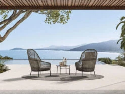 Loop Lounge Sessel Hochlehner Alu Anthracite String-Flex Anthracite -Gartenmöbel Verkäufe solpuri loop lounge sessel hochlehner anthracite imagebild ambiente 4 627x627