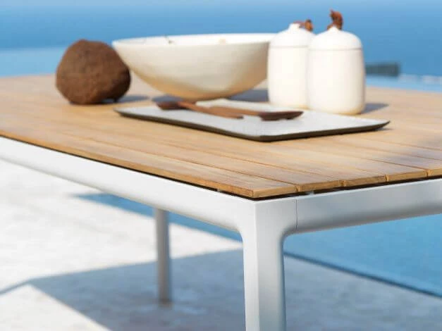 Soft Dining Tisch Alu White Teak 6 Soft Dining Tisch Alu White Teak – Bild 4