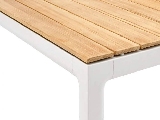 Soft Dining Tisch Alu White Teak 5 Soft Dining Tisch Alu White Teak – Bild 3