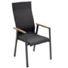 Soul Stapelsessel Hoch Anthracite Mit Teak-Armlehne -Gartenmöbel Verkäufe solpuri soul stapelsessel hoch anthracite teak 627x627