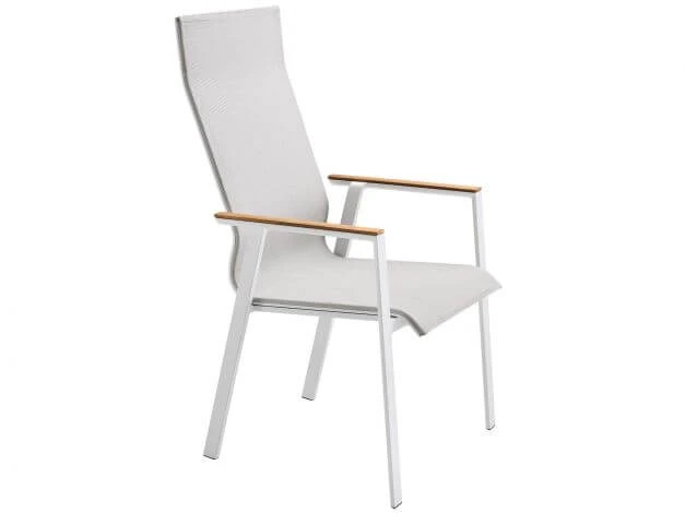 Soul Stapelsessel Hoch White Mit Teak-Armlehne 4 Soul Stapelsessel Hoch White Mit Teak-Armlehne – Bild 2