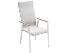 Soul Stapelsessel Hoch White Mit Teak-Armlehne