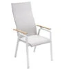 Soul Verstellsessel Hoch White Mit Teak-Armlehne -Gartenmöbel Verkäufe solpuri soul verstellsessel hoch white teak 627x627