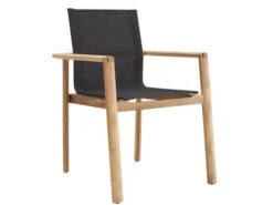 Safari Stapelsessel Teak Softex Coal