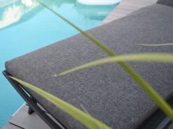 Sonnenliegen Auflage Venice Royal Black 200x57cm -Gartenmöbel Verkäufe sonnenliegen auflage venice royal black detailbild 627x627