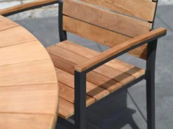 Stapelsessel Valis Teakholz Edelstahl Anthrazit -Gartenmöbel Verkäufe stapelsessel teakholz valis anthrazit detailbild 2 627x627 1