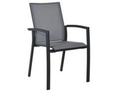 Alu Stapelsessel Timmendorf Anthrazit|silbergrau