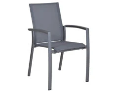Alu Stapelsessel Timmendorf Graphit|silbergrau