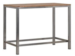 Gartentisch Edelstahl Stehtisch Barolo Teakholz 138x80cm