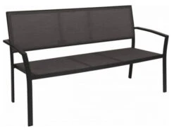 Allround 2,5-Sitzer Bank Alu Anthrazit Mit Textilenbezug Karbon