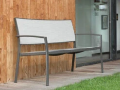 Allround 2,5-Sitzer Bank Alu Anthrazit Mit Textilenbezug Silber -Gartenmöbel Verkäufe stern allround bank anthrazit silber 418646 ambientebild 627x627