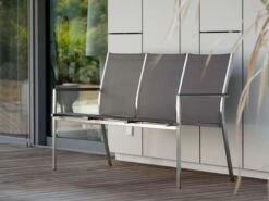 Cardiff Edelstahl Stapelbank Silbergrau 160cm -Gartenmöbel Verkäufe stern cardiff bank edelstahl silbergrau ambientebild 627x627