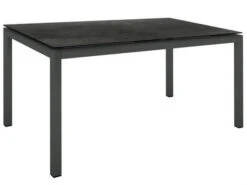Gartentisch 160x90cm Alu Anthrazit Silverstar 2.0 Dark Marble