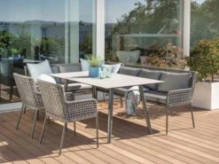 Greta Diningsessel Alu Synthetikfaser Anthrazit|platin -Gartenmöbel Verkäufe stern greta anthrazit platin ambientebild 627x627