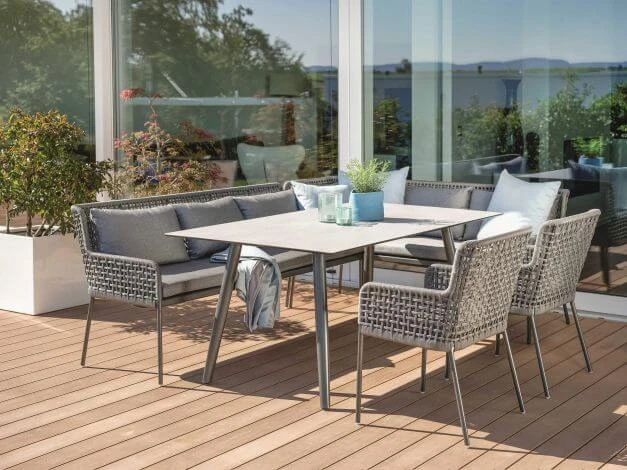 Loungeset Greta Dining Ecke Rechts Alu Anthrazit Synthetikfaser Platin 6 Loungeset Greta Dining Ecke Rechts Alu Anthrazit Synthetikfaser Platin – Bild 4