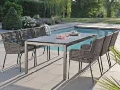 Greta Diningsessel Alu Synthetikfaser Anthrazit|platin -Gartenmöbel Verkäufe stern greta sessel anthrazit platin 418491 ambientebild 2 627x627