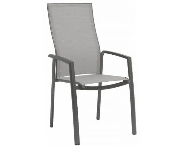 Stapelsessel Kari Hoch Alu Anthrazit Textilenbezug Silber 3 Stapelsessel Kari Hoch Alu Anthrazit Textilenbezug Silber