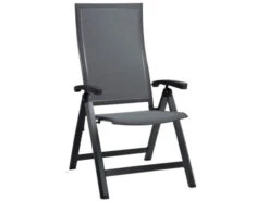 Klappsessel Kari Alu Anthrazit Textilenbezug Karbon