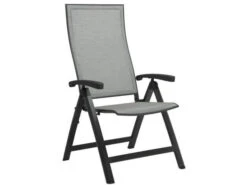 Klappsessel Kari Alu Anthrazit Textilenbezug Silber