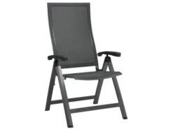 Klappsessel Kari Alu Graphit Textilenbezug Silbergrau