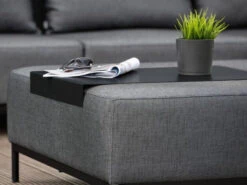 L-Tablett Aluminium Schwarz Matt 69x50x7cm -Gartenmöbel Verkäufe stern l tablett aluminium schwarz matt 410349 ambientebild 627x627