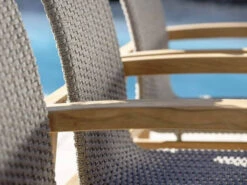 Leah Sessel Teak Mit Synthetikfaser Steingrau -Gartenmöbel Verkäufe stern leah sessel teak mit synthetikfaser steingrau detailbild 1 627x627